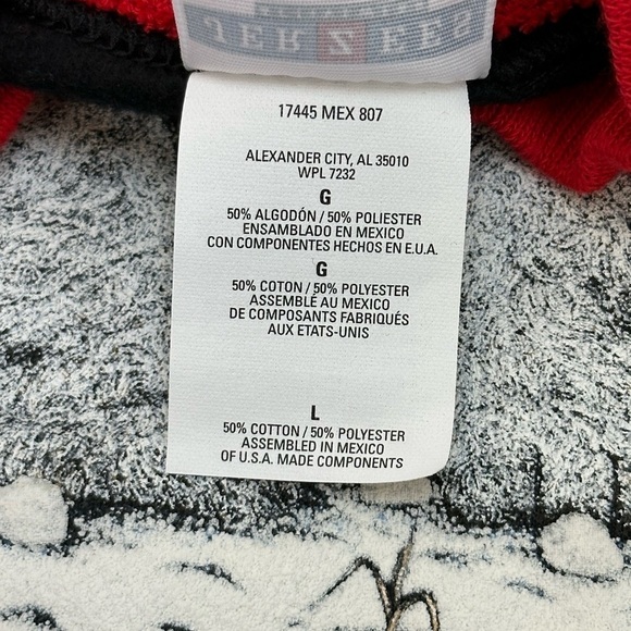 Jerzees Puppy Bird Snowflakes Winter Scene Sweatshirt Mock Neck Large Black Cozy - Picture 6 of 15